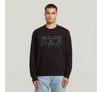 G-Star RAW Sweat Text Graphic Noir M