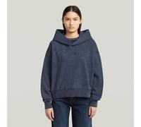 G-Star RAW Sweat Washed A-Line Script Hoodie Bleu foncé XS