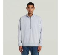 G-Star RAW Sweat Washed HB Relaxed Half Zip Bleu clair M