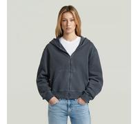G-Star RAW Sweat Washed Hoodie Zip Relaxed Bleu foncé L