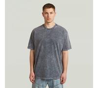 G-Star RAW T-shirt Acid Washed Bleu foncé XL