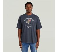 G-Star RAW T-shirt Angry Bee Loose Bleu foncé M