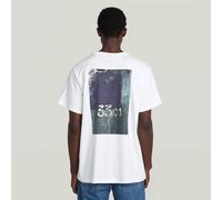 T-SHIRT Uomo G-STAR D26839 C784 BACK PHOTO H750 WHITE DENIM