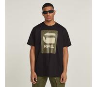 G-Star RAW T-Shirt Burger Box Rain Loose Noir M