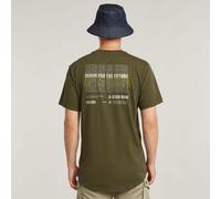 G-Star Homme T-shirt Lash Back Graphic, Vert (shadow olive D26043-C372-B230), L