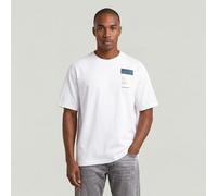 G-Star RAW T-shirt Multi Chest Badge Relaxed Blanc XXL