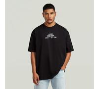 G-Star RAW T-shirt Multi Technique Graphic Relaxed Noir L