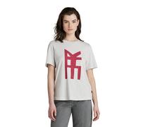 G-Star RAW, T-shirt pour femmes, Big graphic r t wmn, cool grey, gris, S