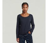 G-Star RAW T-shirt Scoop Neck Long Sleeve Bleu foncé S