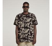 G-Star Homme T-shirt Sprayed Letters Loose, Multicolore (lt chalk sprayed letters D26290-C338-H264), L