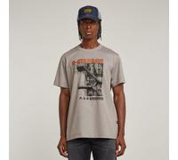 G-Star RAW T-shirt Stairs Graphic Loose Gris M