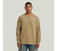 G-star Structured Tweeter Granddad Long Sleeve T-shirt Beige L Homme