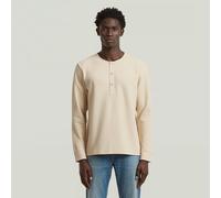 G-star Structured Tweeter Granddad Long Sleeve T-shirt Beige XS Homme
