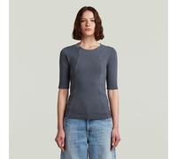 G-Star RAW T-shirt Washed A-Line Slim Rib Bleu foncé XL