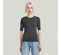 G-Star RAW T-shirt Washed A-Line Slim Rib Noir XXS