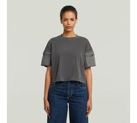 G-Star RAW T-shirt Washed Mix Boxy Cropped Noir XXS