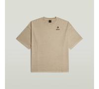 G-Star RAW T-shirt Washed Multi Graphic Oversized Beige M
