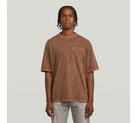 G-Star RAW T-Shirt Washed Pocket Brun M