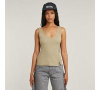 G-Star RAW Top Asymmetrical Zip Slim Tank Beige XL