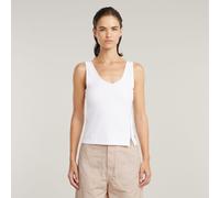 G-Star RAW Top Asymmetrical Zip Slim Tank Blanc S