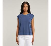 G-Star Femme Top Back Zip Overdyed, Bleu (mid blue gd D26421-C261-H362), S