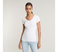 G-star Base Short Sleeve V Neck T-shirt Blanc S Femme