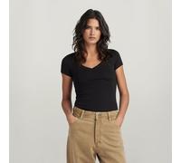 G-star Base Short Sleeve V Neck T-shirt Noir S Femme