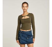 G-Star RAW Top Cropped Keyhole Slim Vert XL