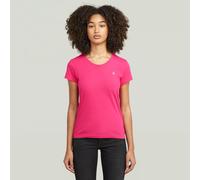 G-star Eyben Slim 2.0 Short Sleeve V Neck T-shirt Rose M Femme