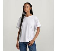 G-Star RAW Top Rolled Up Sleeve Boyfriend Blanc XS