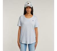 G-Star RAW Top Rolled Up Sleeve Boyfriend Bleu clair XS