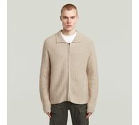 G-Star RAW Tricot Polo Collar Full Zip Beige M