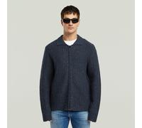 G-Star RAW Tricot Polo Collar Full Zip Bleu foncé M