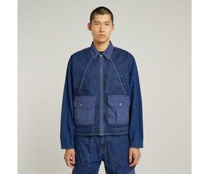 G-Star RAW Veste Mixed Coach Zip Bleu foncé M