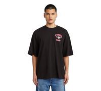 G-STAR Running Dog Back GR Boxy R T T-Shirt, Noir (DK Black D27722-c336-6484), XL Hommes