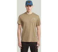 G-Star Script R T Beige/khaki Taille: XS | T-Shirts Outlet | Homme | Marron