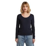 G-Star Slim Rib Open Neck T Ls WMN T-Shirt Femme