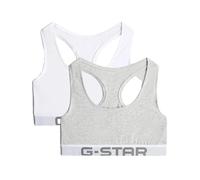 G-star D29432-01 Racerback Bralette Bra 2 Units Blanc,Gris M Femme