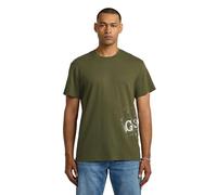 G-STAR Sprayed GR R T T-Shirt, Vert (Shadow Olive D26819-d976-b230), L Hommes