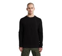G-STAR Structure R Knit Sweat-Shirt, Noir (DK Black D26781-c868-6484), L Homme