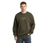 G-STAR Sweat-shirt olive / noir / blanc, Taille M