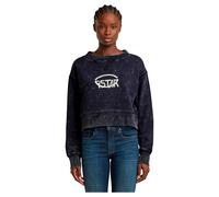 G-star Sweat-shirt Overdyed Cropped Logo Loose R