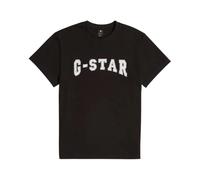 G-star Felt Logo Short Sleeve T-shirt Noir M Homme