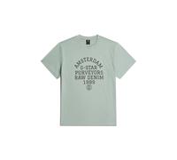 G-STAR T-Shirt 'Purveyors' vert pastel / noir, Taille M