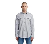 G-STAR T-Shirt Slim Bleu Marine, Multicolore (Salute/White Oxford D24963-c290-h511), L