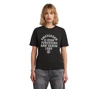 G-star Text Short Sleeve T-shirt Noir M Femme