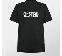 G-star Unisex Line Script Loose T Shirt Dk Noir Moyen Male