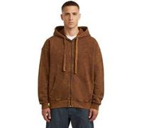 G-Star Washed Loose Full Zip Hooded Sweater Potting Soil Smokey Taille: XL | Sweatshirts à capuche Outlet | Homme