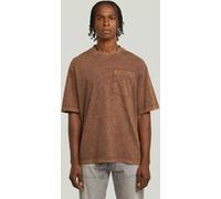 G-Star Washed Pocket R T Brown Taille: M | T-shirts Basiques Outlet | Homme | Marron