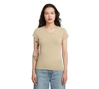 G-Star Women's Eyben Slim V-Neck Top 2.0, Size: XL, Color Beige